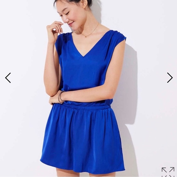 LOFT Pants - LOFT Blue V-Neck Romper